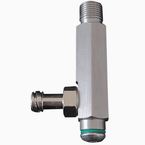 Adaptador de cabezal dispensador neumático de metal JT-79 con conector de agua y estructura angular, aguja para fluidos acuosos JT-79 - Product Image 2