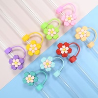 Aksesoris Dekorasi DIY Grosir Topper Anti Debu Bentuk Bunga 10mm PVC Modern Warna-warni Semi-3D Kartun Lucu, Dapat Digunakan Kembali, Bersertifikat CE