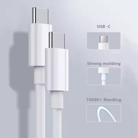 Cable de Carga Rápida USB C a USB C de 60W, 1M 2M 5A, Cargador USB C para Teléfono Móvil Samsung, Compatible con Cámara, Computadora, Banco de Energía