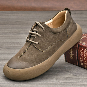 Zapatos Casuales Retro para Hombre, Zapatos de Moda Juveniles, Talla Grande, Cuero Casual con Forro de Malla, Venta al por Mayor Directa de Fábrica - Product Image 3