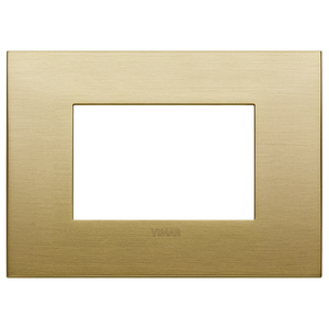Vimar Classic 3M Brushed Brass <b>Plate</b> 12.75 In Length Wall <b>Switch</b> Cover - Product Image 1