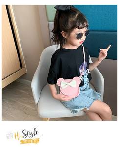 2025 yeni tasarım moda omuzdan askili çanta PU deri sevimli yay Mickey çantası karikatür pembe Minnie Crossbody çanta çanta çocuklar için - Product Image 4