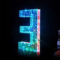 Fiesta TOP Ventas calientes Grandes Led Acrílico Flash Letras 3D Acrílico Luminoso Blanco Azul Verde Rojo Letrero de neón Luces LED Signo Favor DJ