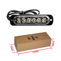 Amarillo, rojo, azul, verde, blanco, luz intermitente para rejilla de coche, V 12, 24V, Flash, 6 Led para vehículo, camión, Led de advertencia, luz estroboscópica de posición lateral