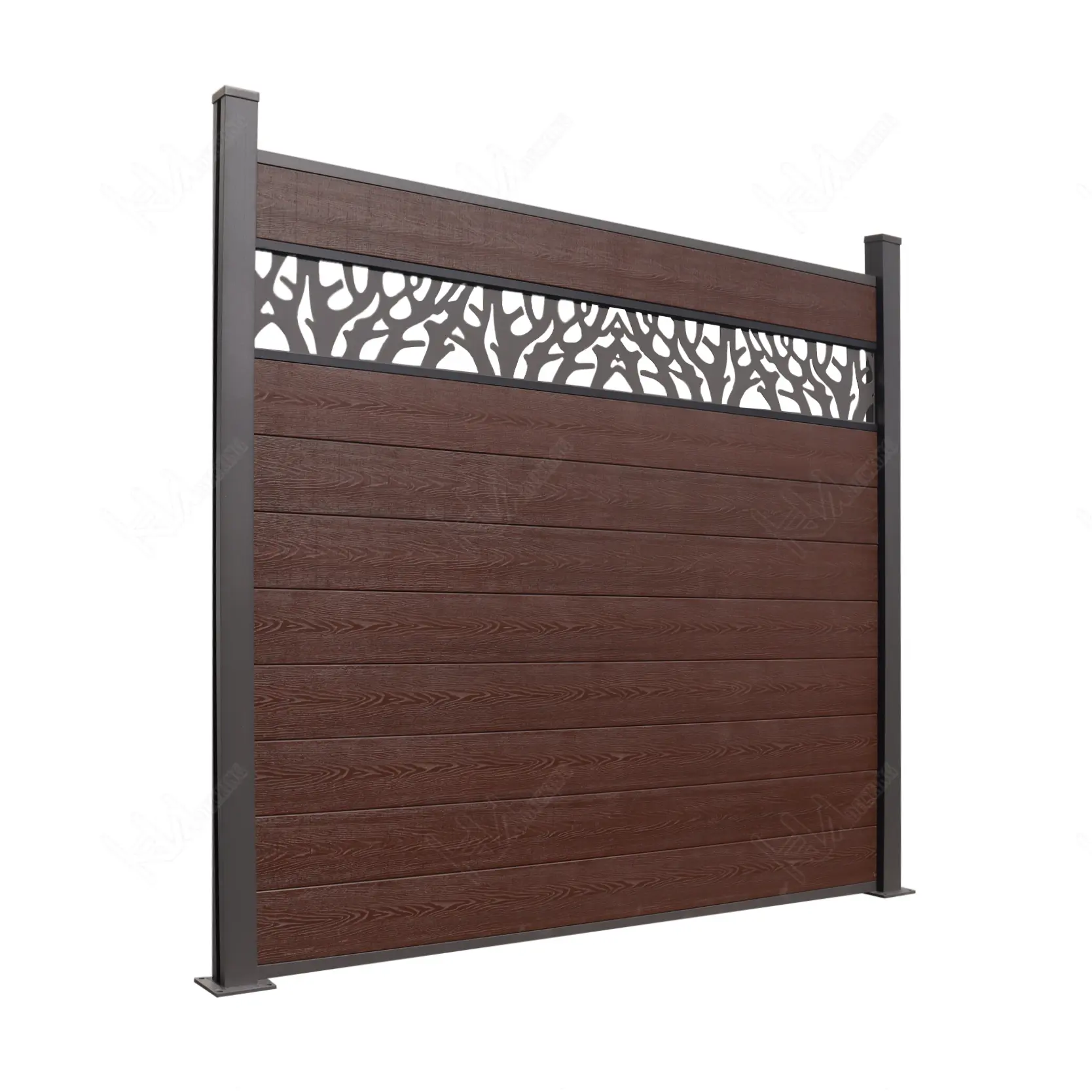 Luxurious Outdoor Co-extrusion WPC Fencing Composite Decorative Euro Fence Panels with Carving