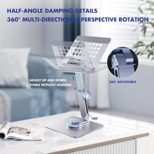 <span class=keywords><strong>Support</strong></span> réglable en alliage d'aluminium pour tablette <span class=keywords><strong>PC</strong></span> 360 pliable et <span class=keywords><strong>portable</strong></span> MacBook Notebook Bracket Lifting Cooling Holder - Product Image 2