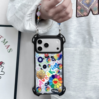 Étui de téléphone antichoc de luxe en PC avec cordon, coque fine antichoc pour iPhone 17 16 15 14 13 12 Pro Max Plus