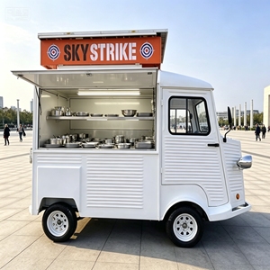 Camión de Comida con Puerta Tipo Ala de Gaviota, Remolque de Estilo Clásico Vintage, Carrito de Comida Móvil Estilo Citroën, Camión de Comida Eléctrico de 3.0m - Product Image 3