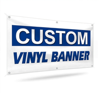 Bannière en vinyle personnalisée imprimée, bannière en PVC couleur pleine, ajoutez un logo, une image, du texte pour une affichage publicitaire intérieur/extérieur