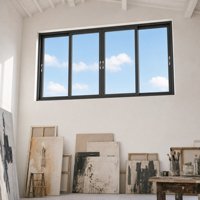 Aluminium-Legierung Dreispuriges Schiebefenster 123mm Breite Schalldicht für Hotel Haus Villa Balkon Gewerbeprojekte