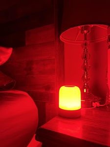 <span class=keywords><strong>Lampe</strong></span> d'aide au sommeil à lumière rouge 670nm LED ABS à intensité réglable pour le soulagement du stress, la relaxation, les voyages, la méditation et le yoga - Product Image 5