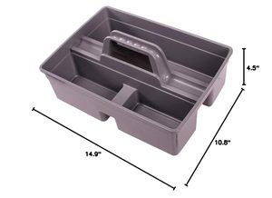 Commercial Quality 3-Compartment <strong>Tool</strong> Organizer Plastic Cleaning <strong>Caddy</strong> for Cleaning Bathroom Floors &amp; Windows - Product Image 6