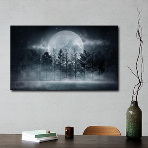 Offre Spéciale sombre abstrait <span class=keywords><strong>hiver</strong></span> forêt fond impression sur toile peinture <span class=keywords><strong>d</strong></span>écoration de la maison - Product Image 5