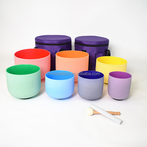 Juego de 7 Cuencos Cantores de Cristal Esmerilado de Chakra de Alta Calidad al por Mayor, Instrumentos de Sanación por Sonido de Cuarzo para Meditación y Equilibrio Energético - Product Image 2