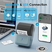 Mini imprimante d'étiquettes thermique portable de 58mm prenant en charge Android IOS Windows Business Mobile imprimante d'étiquettes 2 en 1