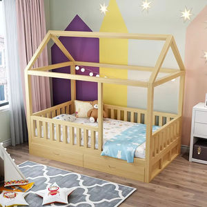 Cama Infantil de Madera Estilo Nórdico Moderno con Barandillas de Seguridad (Marca Meida, Tamaño Individual para Dormitorio/Sala de Juegos) - Product Image 5