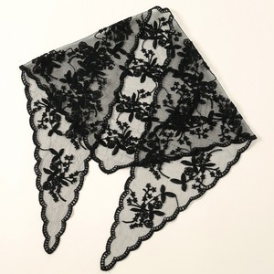 Voile de mariée européen <span class=keywords><strong>et</strong></span> américain en dentelle florale appliquée, foulard triangulaire, nouvelle collection printemps/été, couleur unie noir <span class=keywords><strong>et</strong></span> blanc - Product Image 3