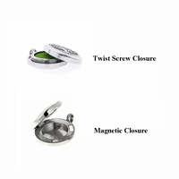 Vente en gros Acier inoxydable 316L 20mm Aromathérapie Diffuseur d'huiles essentielles Parfum Médaillon magnétique Boucles d'oreilles avec coussinets en feutre