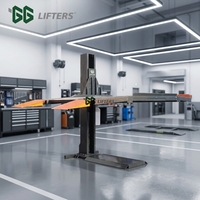 Pont élévateur hydraulique monopoteau de 2 tonnes avec verrou de sécurité pour garage domestique et parking commercial
