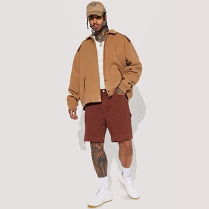 Streetwear personnalisé des Bermudes OEM <span class=keywords><strong>Jeans</strong></span> brodés d'été respirants et écologiques, déchirés à mi-hauteur pour hommes - Product Image 6