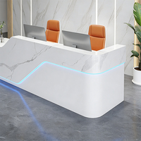 Comptoir de réception moderne en marbre Newstar pour bureau, hôtel, salon de beauté, design moderne pour 3 personnes