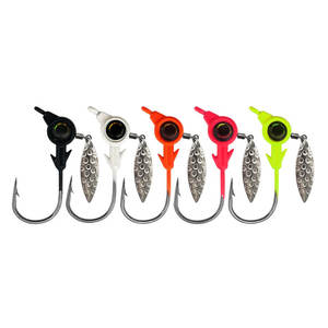 Alta calidad 3,5G 5G 7G 10g <span class=keywords><strong>Altwater</strong></span> Underspin Crappie Fishing Jig Heads con cuchillas giratorias - Product Image 1