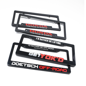 Haute qualité étanche facile à installer Usa cadre de licence de support de <span class=keywords><strong>plaque</strong></span> d'<span class=keywords><strong>immatriculation</strong></span> de voiture <span class=keywords><strong>avec</strong></span> <span class=keywords><strong>logo</strong></span> imprimé - Product Image 6