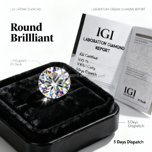 Diamant de laboratoire certifié IGI VVS2 de 0,5 à 3 carats |   Diamants cultivés en laboratoire de forme ronde, couleur DEF, pureté VVS, CVD/HPHT - Product Image 2
