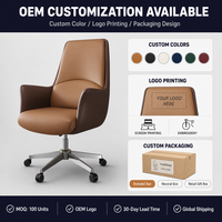 Chaise de bureau exécutive en cuir PU ALINUNU ODM OEM pour le bureau et la maison, chaise de bureau ergonomique robuste