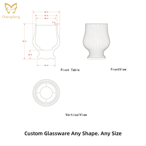 Verre à whisky cristallin à nervures verticales, verre à whisky à l'ancienne, verre à spiritueux 100 ml - Product Image 5