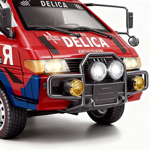 AJB 2.4G Delica 1:24 Auto RC Fuoristrada Proporzionale 4WD con Cavo USB, Telecomando 50M, Pronta all'Uso per 14+ Anni - Product Image 6