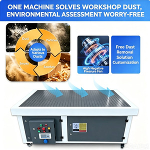 Nouvelles tables de ponçage multifonctionnelles vendues directement d'usine, banc de travail avec filtre à poussière à efficacité de 99,99 % et débit d'air de 30 000 CFM - Product Image 5