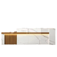 Comptoir de réception de haute qualité et luxueux, design de comptoir de réception d'hôpital, comptoir de réception de bureau