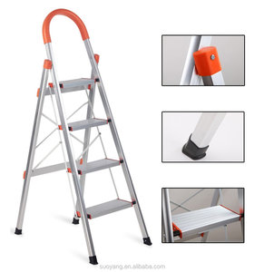 Échelle domestique en acier inoxydable à 3/4/<span class=keywords><strong>5</strong></span>/6 <span class=keywords><strong>marches</strong></span>, prix abordable, pliable, avec <span class=keywords><strong>marches</strong></span> antidérapantes et main courante, légère - Product Image 3