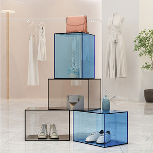 Caja de decoración de exhibición de acrílico de <span class=keywords><strong>color</strong></span> JERY gran centro comercial escaparate de exhibición decorativa de vacaciones - Product Image 1