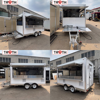 Remorque alimentaire compacte Truth, cuisine entièrement équipée, chariot mobile personnalisé pour la vente de glaces, café, snacks et la restauration en extérieur