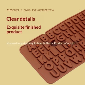 Molde de Silicona para Decoración de Pasteles, Molde Digital de Letras para Chocolate y Dulces QQ, para Postres, WM/NM, Bolsa Individual OPP - Product Image 3