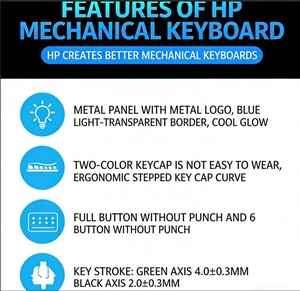 Clavier mécanique filaire OEM GK100F Esports, interrupteurs bleus, 104 touches, 20 éclairages RGB, claviers ergonomiques pour CF <span class=keywords><strong>LOL</strong></span> FPS Gaming - Product Image 2