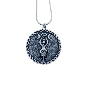Vintage Wizard Triple Moon <span class=keywords><strong>Fertility</strong></span> Goddess colgante collar para mujer regalo de joyería único - Product Image 2