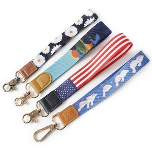 Custom Nylon Embroidered Short Keychain Lanyard Motorcycle Wrist Lanyards With Eagle <b>Hook</b> - Product Image 3