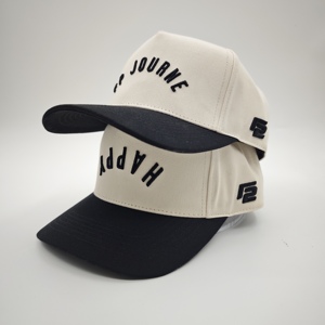 Mũ lưỡi trai nam cotton cao cấp thêu logo tùy chỉnh hai màu kiểu dáng 5 tấm, mũ bóng chày thể thao snapback - Product Image 6