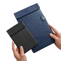 Porte-documents en cuir PU personnalisé, plusieurs tailles A4 A5, support de fichiers, tablette d'écriture, fournitures de bureau, exportation directe usine