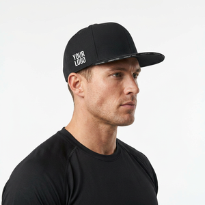 หมวกกอล์ฟปักลายสีดำ ปีกแบน แบบ Snapback สำหรับใส่เล่นกีฬาหรือเป็นที่ระลึกสำหรับทีมสโมสร - Product Image 4