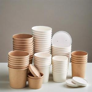 ถ้วยซุปกระดาษคราฟท์และถังโจ๊กถ้วยกระดาษกล่องกลมแบบใช้แล้วทิ้ง - Product Image 3