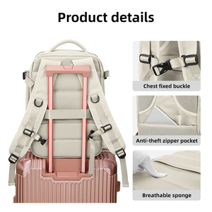 Sac à dos tendance, design unique, grande capacité, sac à dos pour ordinateur portable avec USB, imperméable, grande capacité, sac à dos d'école - Product Image 4