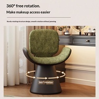 Tabouret pivotant en bois massif de style médiéval avec dossier, banc multifonctionnel pour coiffeuse, chambre et dressing