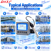 Contrôleur de conductivité pour purge de chaudière RS485 4-20mA, mesureur EC TDS en ligne avec électrode en acier inoxydable K10 pour eau à TDS élevé
