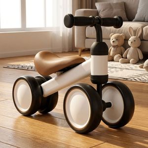 Vélo d'équilibre 4 roues pour bébé, léger et portable, trottinette d'apprentissage sans pédales pour enfants de 1 à 3 ans, vente en gros d'usine, OEM personnalisé - Product Image 1
