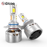 Gicoo X68 Nuevas Bombillas LED para Faros Delanteros de Coche de Alta Potencia, Súper Brillantes de 6000K, Venta al por Mayor de Fábrica, 50000 Lúmenes, H7 H11 9005 H4