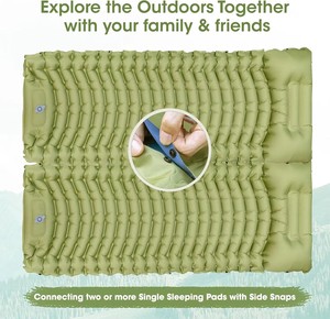 <span class=keywords><strong>Matelas</strong></span> Gonflable Automatique Pliable Portable en TPU Imperméable <span class=keywords><strong>de</strong></span> Haute Qualité 10 cm d'<span class=keywords><strong>Épais</strong></span>seur pour Toutes Saisons <span class=keywords><strong>Plage</strong></span> Randonnée - Product Image 6